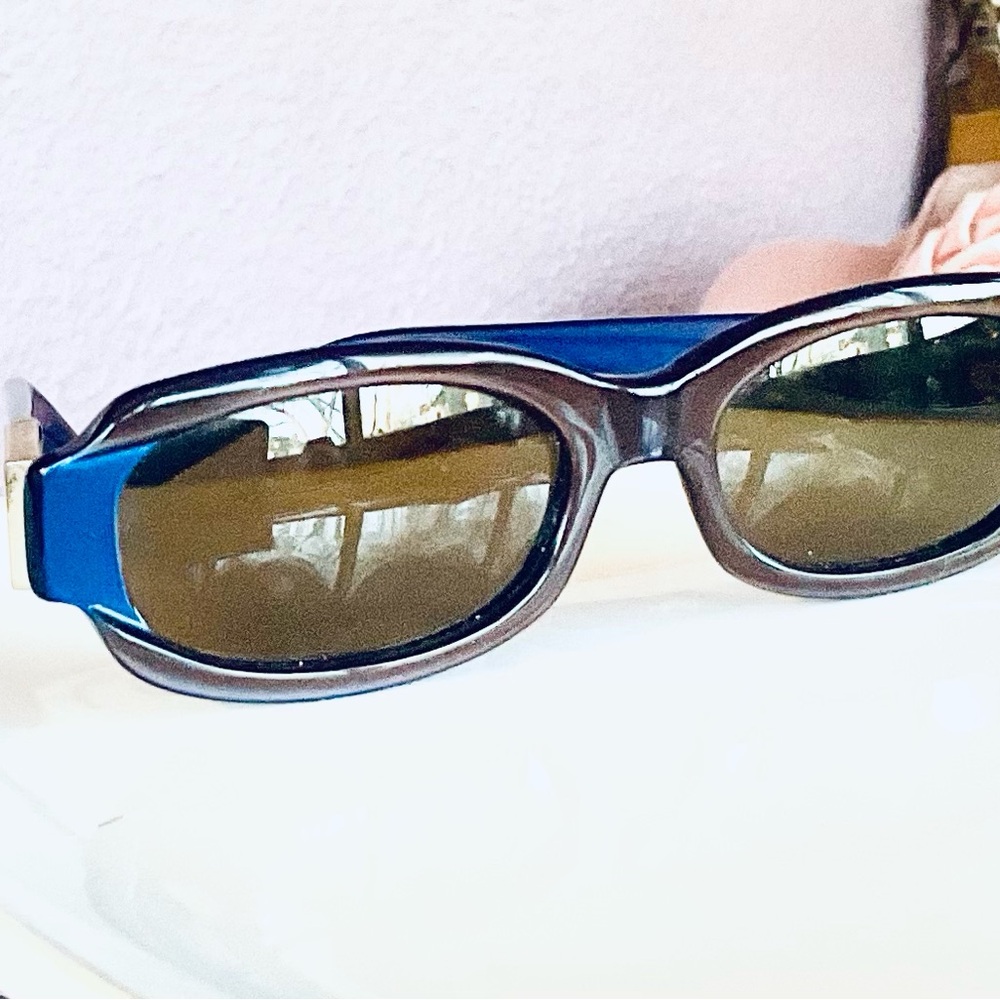 ESCADA SUNGLASSES ROYAL BLUE & BROWN